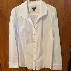 Talbots size 10 white blouse